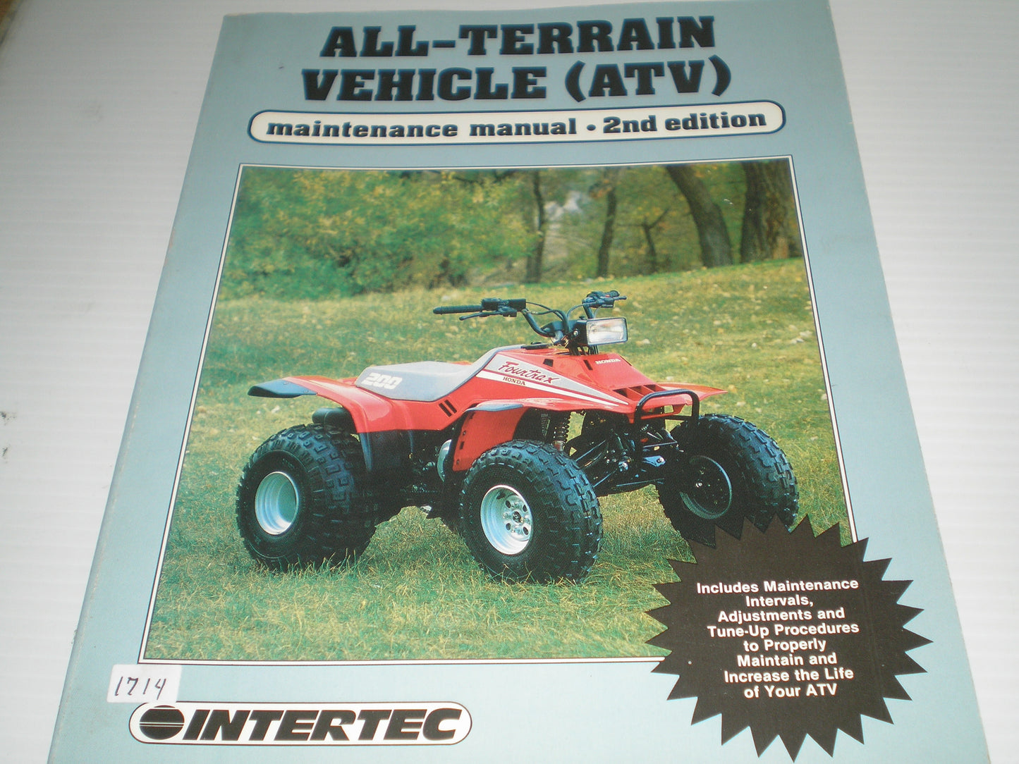 Honda Kawasaki Suzuki Yamaha Polaris Intertec ATV All Terrain Vehicle 1988 Maintenance Manual ATV-2 #1662