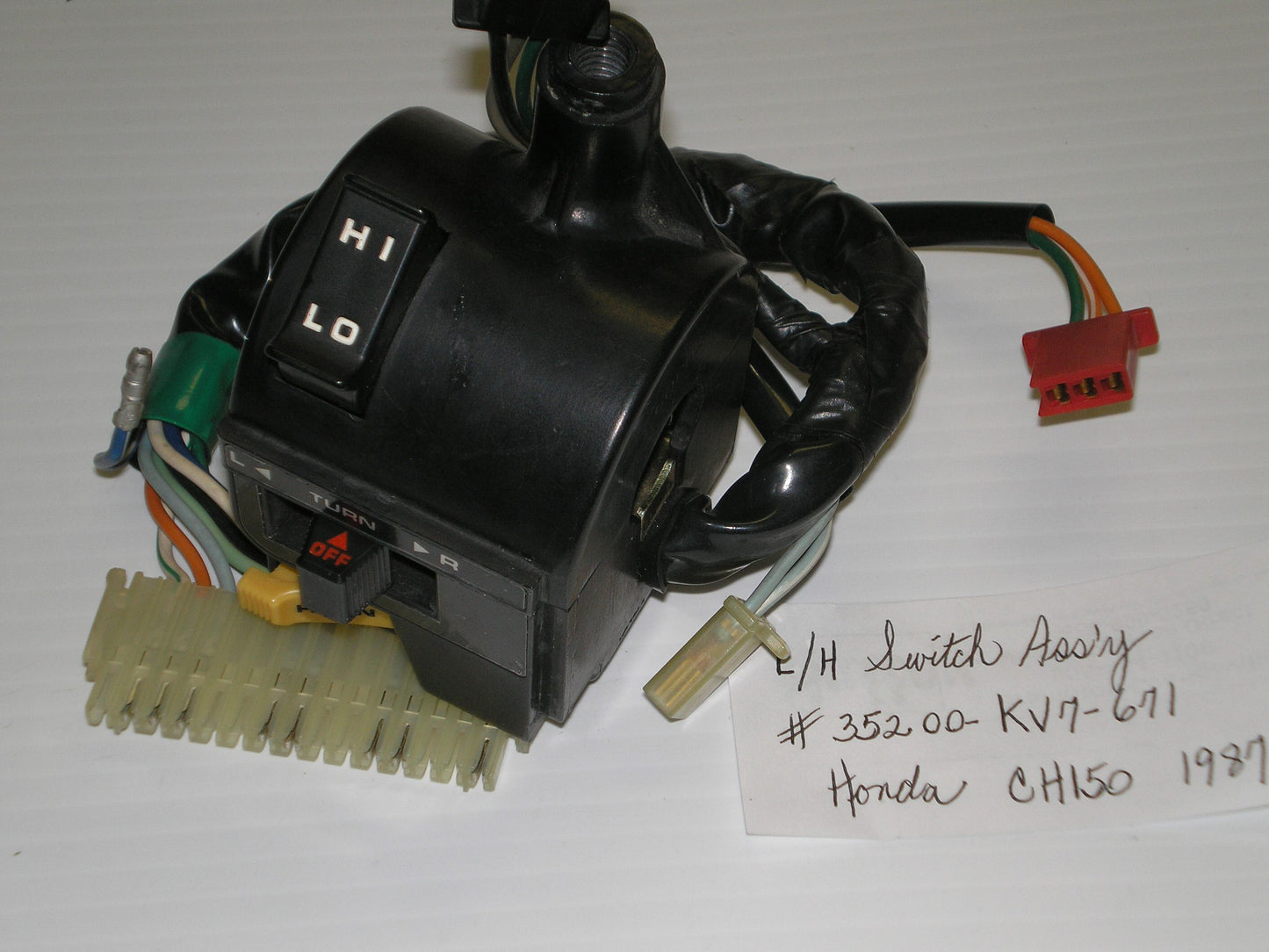 HONDA CH150 Elite 1987 L/H Switch Assembly 35200-KV7-671