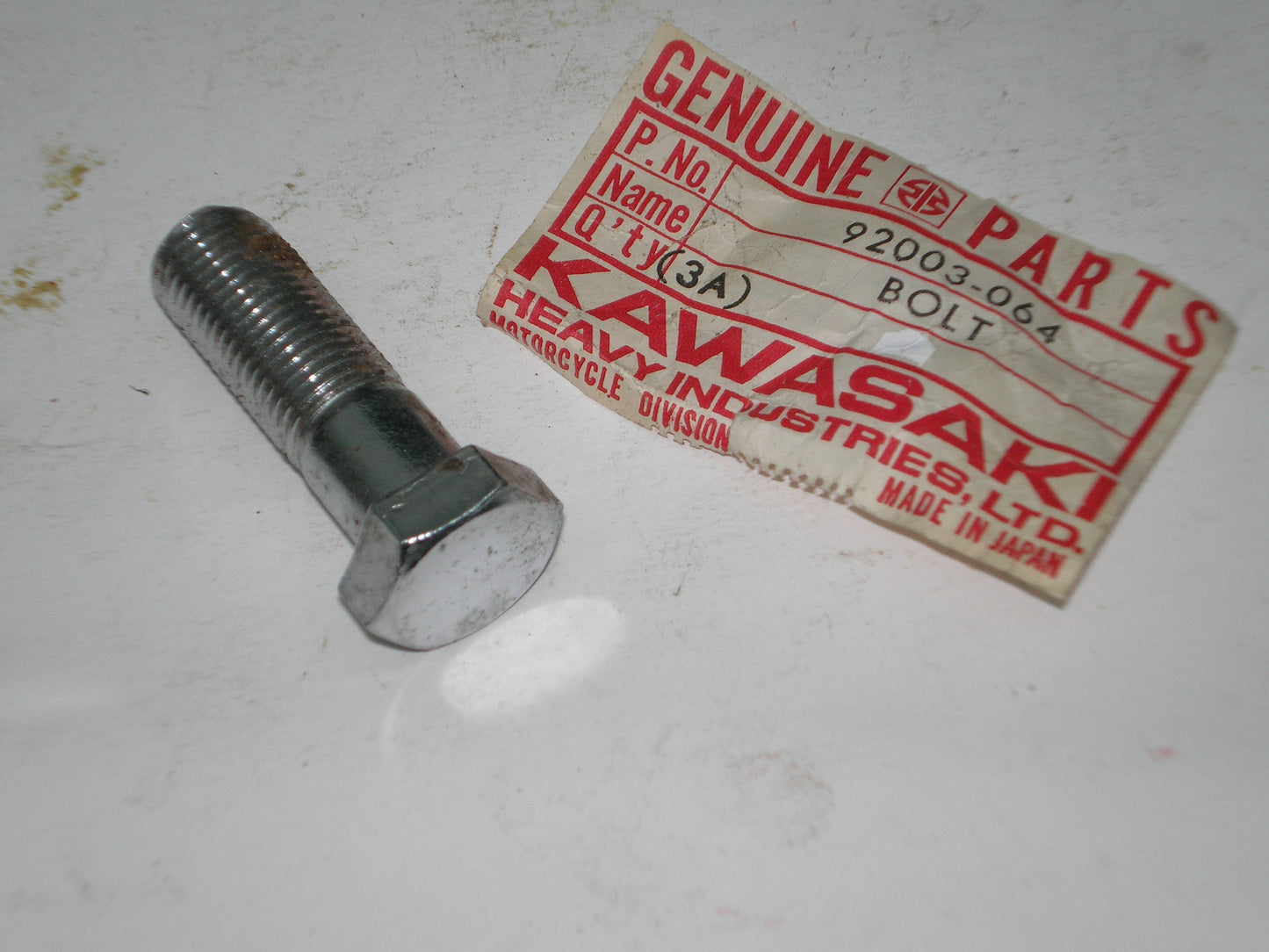 KAWASAKI F9 H1 H2 KE250 KZ 650 750 900 1000 Z1 FORK PINCH BOLT 92003-064