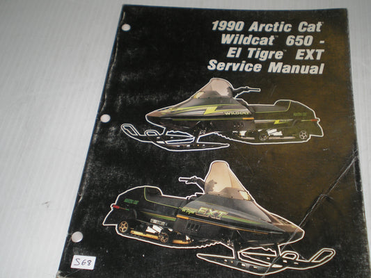 ARCTIC CAT Wildcat 650 & El Tigre EXT 1990 Service Manual 2254-577 #S68