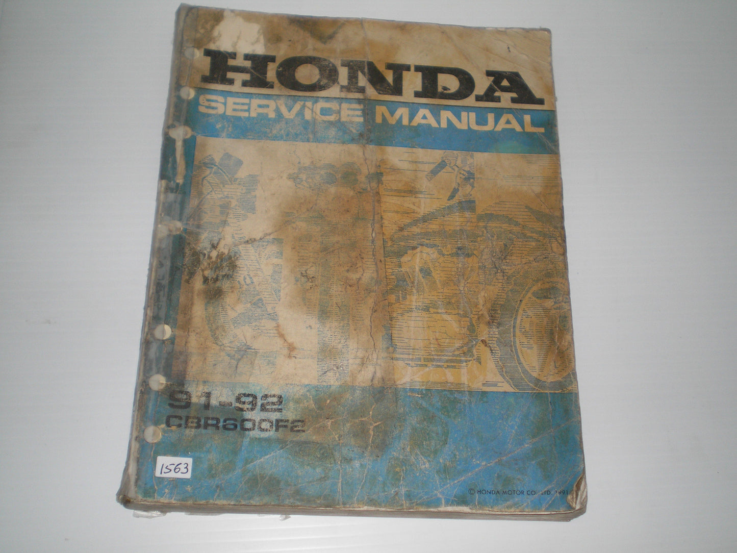 HONDA CBR600F2 1991 1992 Service Manual 61MV901 #1563