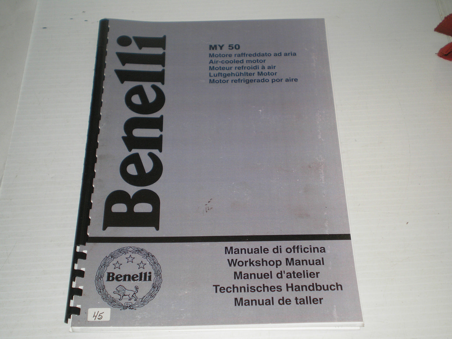 BENELLI MY50 Air Cooled Motor Workshop / Service Manual 851.1.028.1A.0 #E55