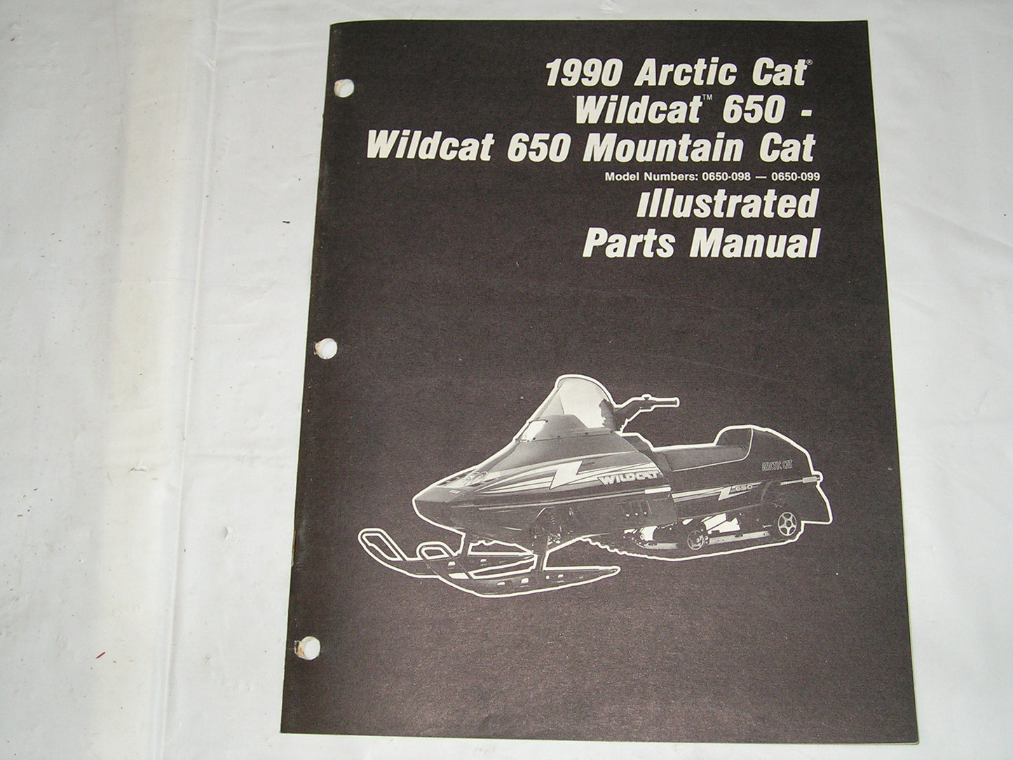 ARCTIC CAT Snowmobile Wildcat 650 & Mountain Cat 1990 Parts Manual #S35