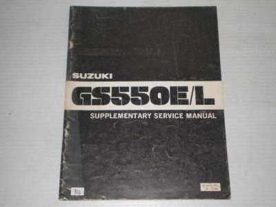 SUZUKI GS550  GS550E/L  1980 Service Supplement Manual  SR-8101-SUPPL E-03  #902