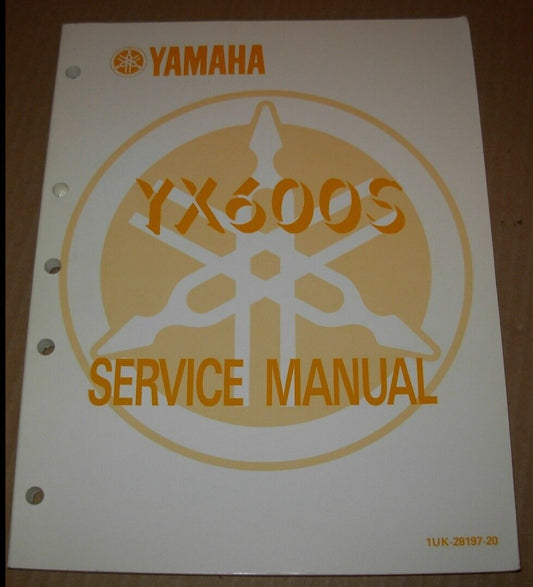 YAMAHA YX600S YX600 S 1986 Manuel d'Atelier  1UK-28197-W0  #B165