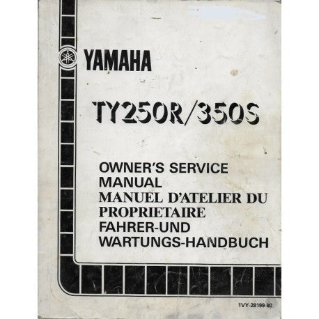 YAMAHA TY250R  TY350S 1986 Owner's Service Manual  1VY-28199-80  #B132