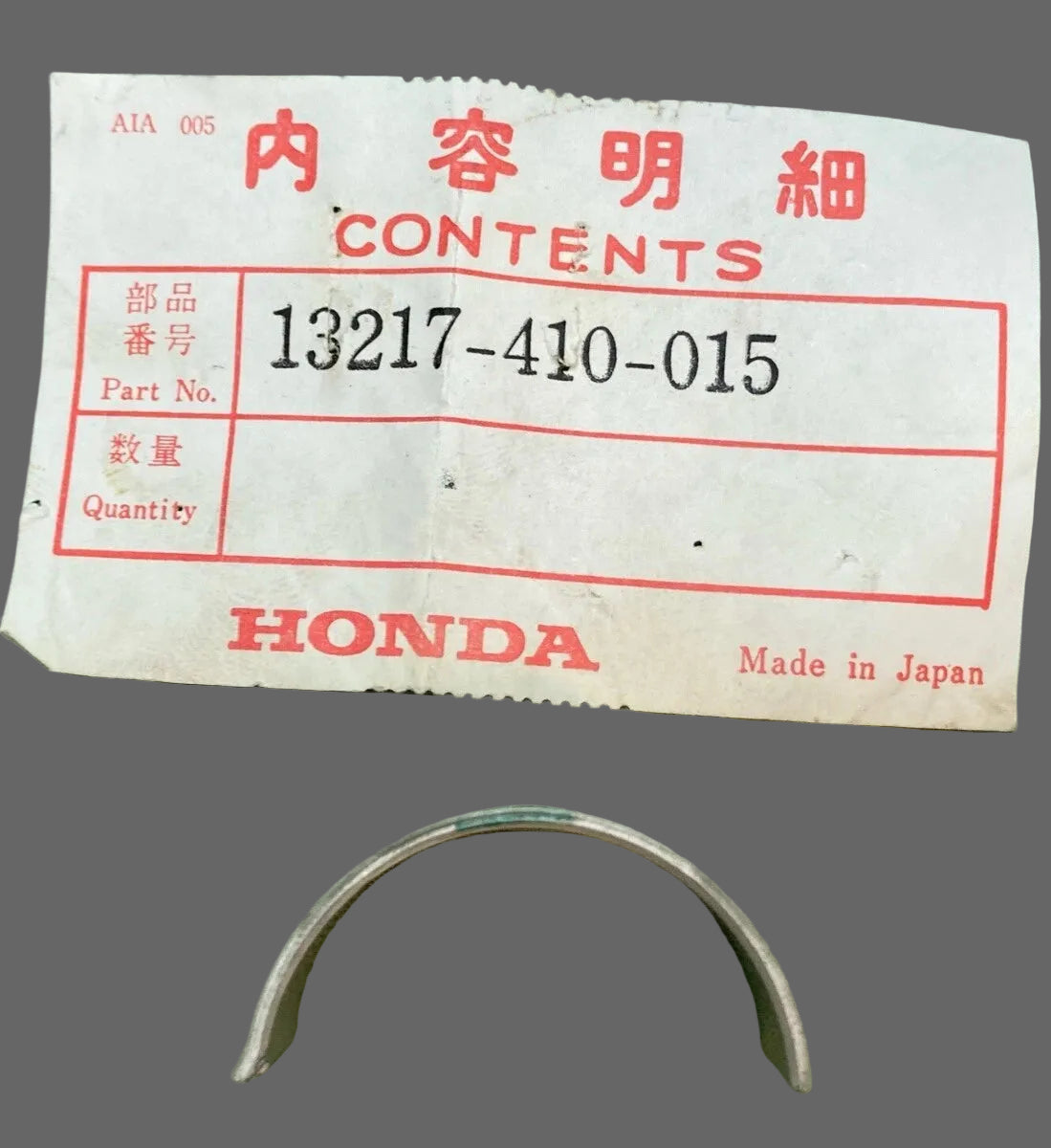 HONDA  CB750F2  CONNECTING ROD BEARING  ( GREEN )  13217-410-015