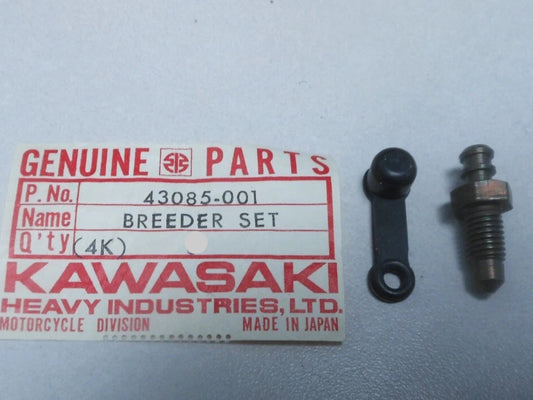 KAWASAKI Many Models Brake Caliper Bleeder Valve Screw Set  43085-001 / 43056-001 / 43056-002 / 43056-003 / 43056-1054 / 43057-001 / 43057-002