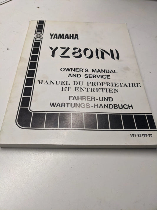 YAMAHA YZ80N  YZ80 N  1985  Owner's Service Manual  58T-28199-80  #1161
