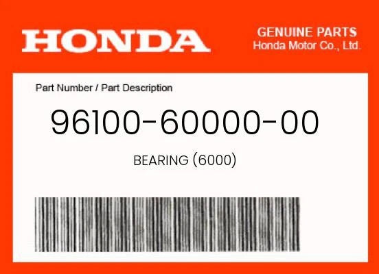 hHONDA  CLUTCH  BEARING  96100-600-000