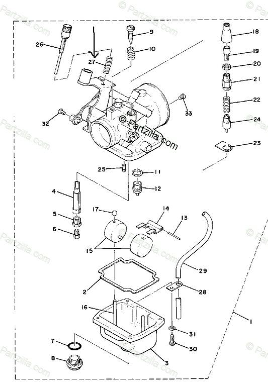 YAMAHA EC340 ET300 ET340 Factory Carburetor Air Adjuster Spring 849-14134-00