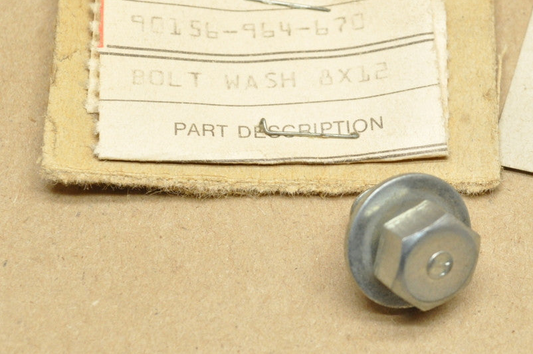 HONDA ATC125 ATC250 TRX70 TRX125 TRX200 TRX250 Factory Bolt & Washer 8x12 90156-964-670