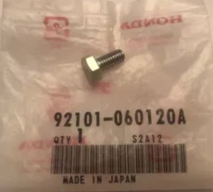 HONDA Many Models Factory Hex. Bolt 92101-06012-0A / 92201-06012-0A / 92101-06012 / 92100-06012 / 92000-06012 / 92000-06012-1A / 92000-06012-0A