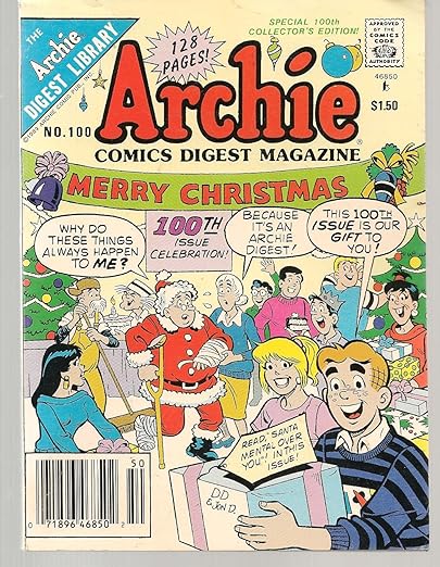 ARCHIE ANNUAL COMICS DIGEST MAGAZINE 128 PAGES  # 100