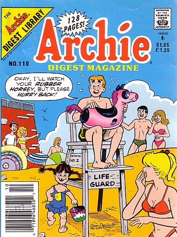 ARCHIE  COMICS DIGEST MAGAZINE 128 PAGES  1991  # 110