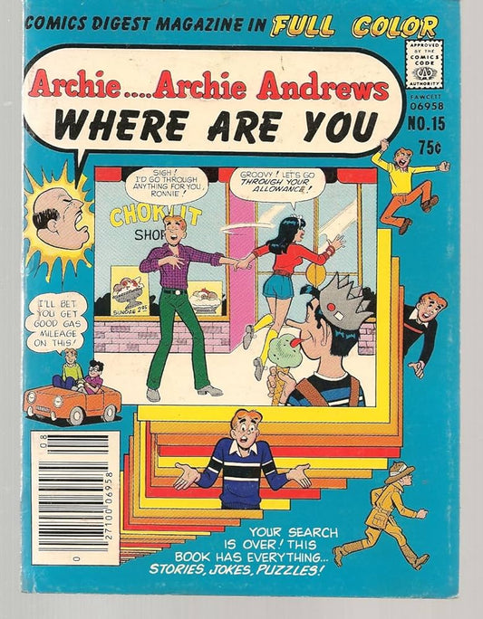 ARCHIE ANDREWS  COMICS DIGEST MAGAZINE 128 PAGES  # 15