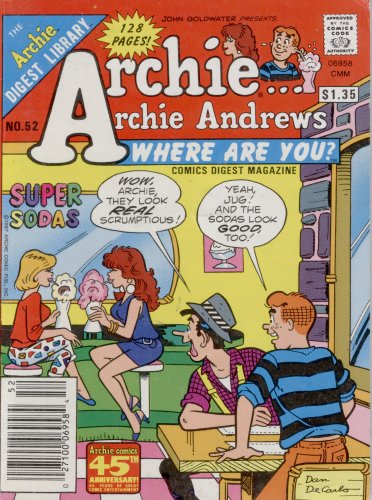 ARCHIE ANDREWS  COMICS DIGEST MAGAZINE 128 PAGES  # 52