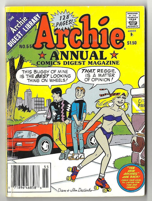 ARCHIE ANNUAL COMICS DIGEST MAGAZINE 128 PAGES  # 55