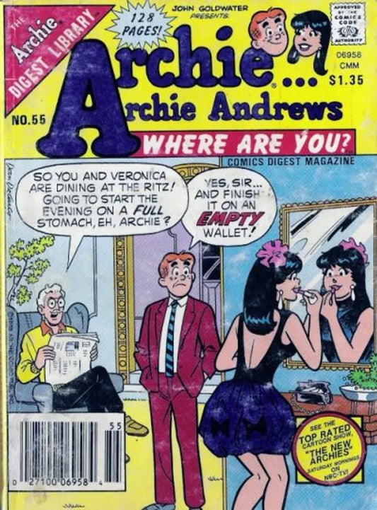 ARCHIE ANDREWS  COMICS DIGEST MAGAZINE 128 PAGES  # 55