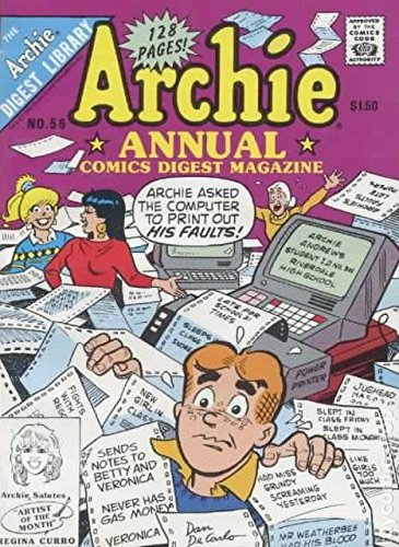 ARCHIE ANNUAL COMICS DIGEST MAGAZINE 128 PAGES  # 56