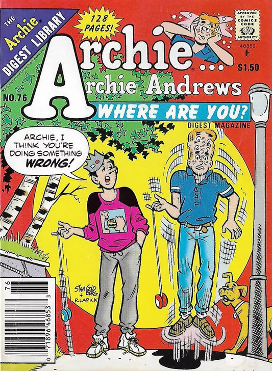 ARCHIE ANDREWS  COMICS DIGEST MAGAZINE 128 PAGES  # 76