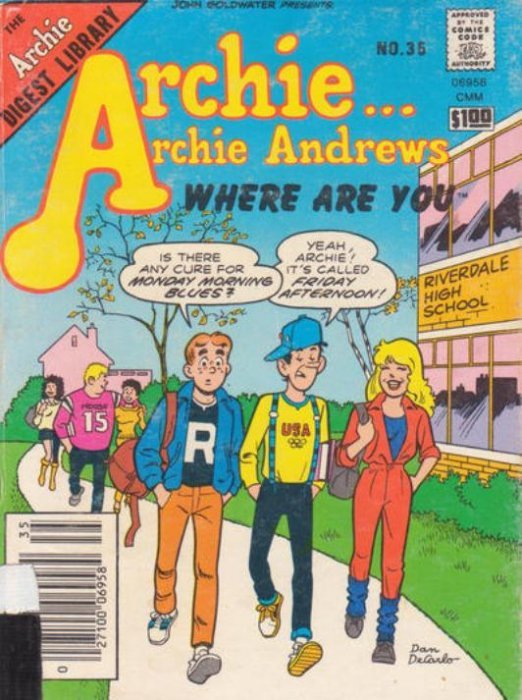 ARCHIE ANDREWS  COMICS DIGEST MAGAZINE 128 PAGES  # 35