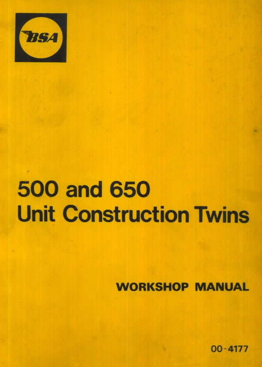 BSA 1969 - 1970. 50 & 650 UNIT CONSTRUCTIN   TWIN   00-4177