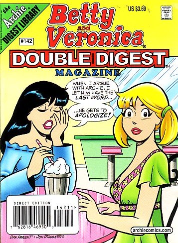 BETTY AND VERONICA  DOUBLE DIGEST MAGAZINE 256 PAGES  # 142