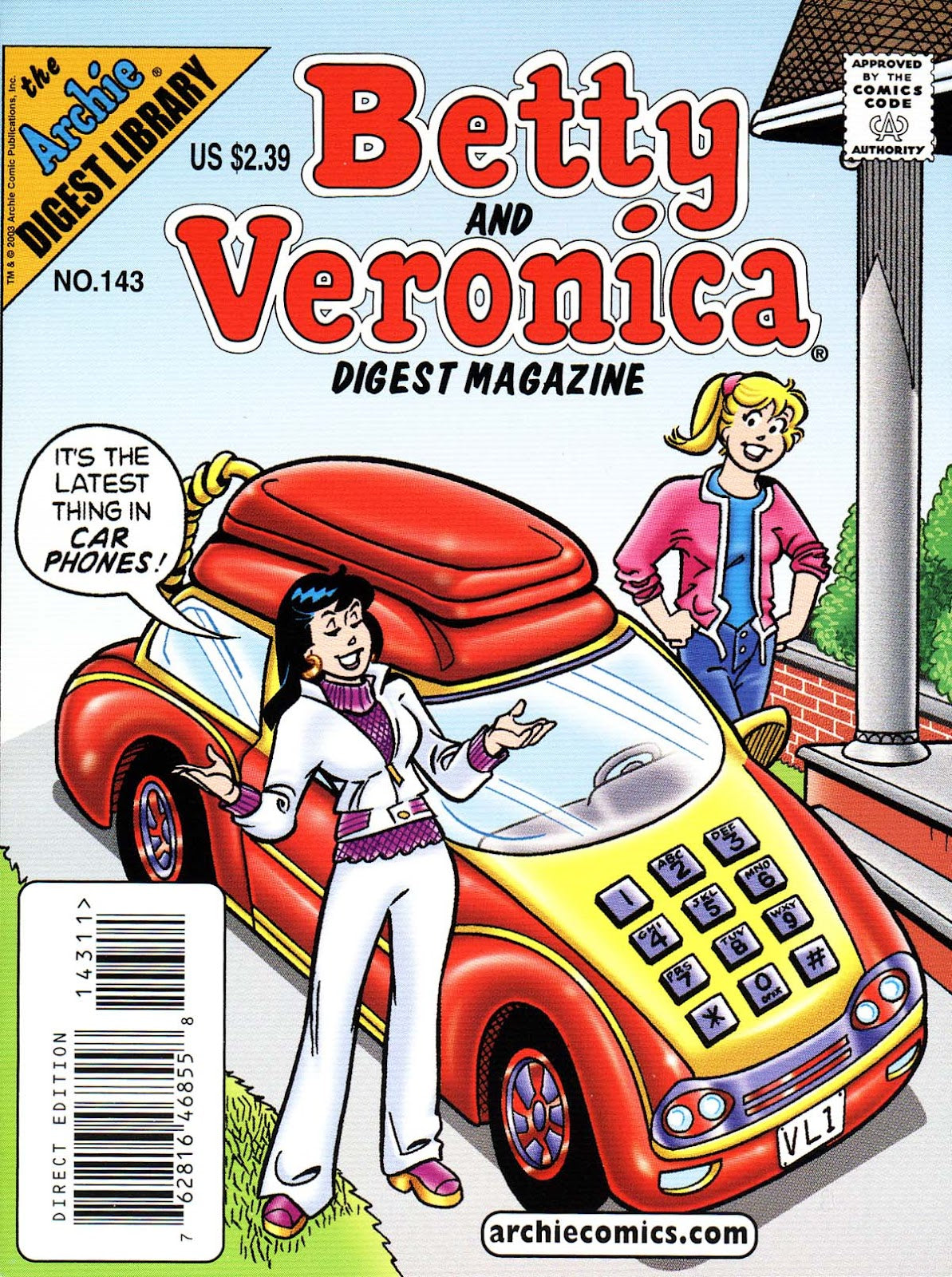 BETTY & VERONICA  DIGEST MAGAZINE 128 PAGES  # 143