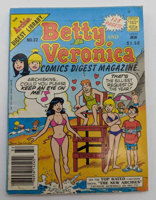 BETTY AND VERONICA  COMICS DIGEST MAGAZINE 256 PAGES  # 32