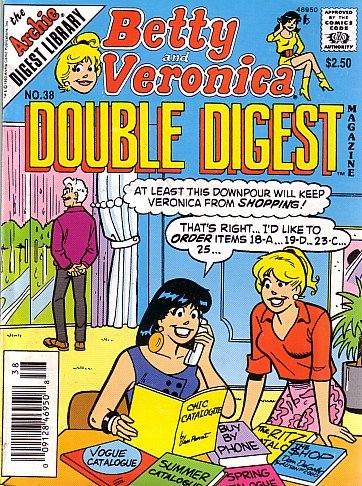 BETTY AND VERONICA  DOUBLE DIGEST MAGAZINE 256 PAGES  # 38