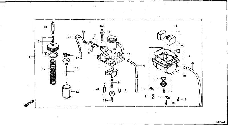 HONDA  CR250 CR450 CR480 CR500 CARBURETOR CMPRESSION SPRING 16050-KA5-004