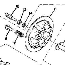 YAMAHA  IT250 YTY250 YZ250 CLUTCH ADJUSTING SCREW   90149-06123