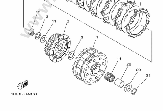 YAMAHA YZFR1 R1 FZ1 YZF-R1 XSR900 FZ09 FZ1 THRUST PLATE 5VY-16154-00
