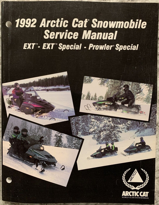 ARCTIC CAT 1992 SNOWMOBILE  EXT  EXT Special  Prowler Special  Service Manual  2254-733  #B78