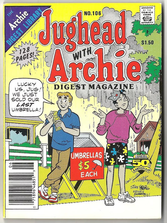 JUGHEAD WITH ARCHIE  COMICS DIGEST MAGAZINE 128 PAGES  # 106