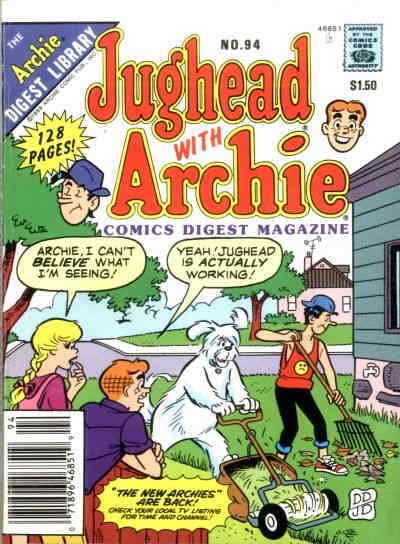 JUGHEAD WITH ARCHIE  COMICS DIGEST MAGAZINE 128 PAGES  # 94