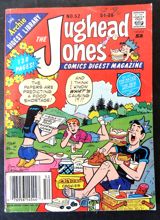 JUGHEAD JONES COMICS DIGEST MAGAZINE 128 PAGES  # 52