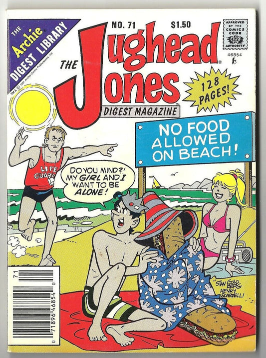 JUGHEAD JONES COMICS DIGEST MAGAZINE 128 PAGES  # 71