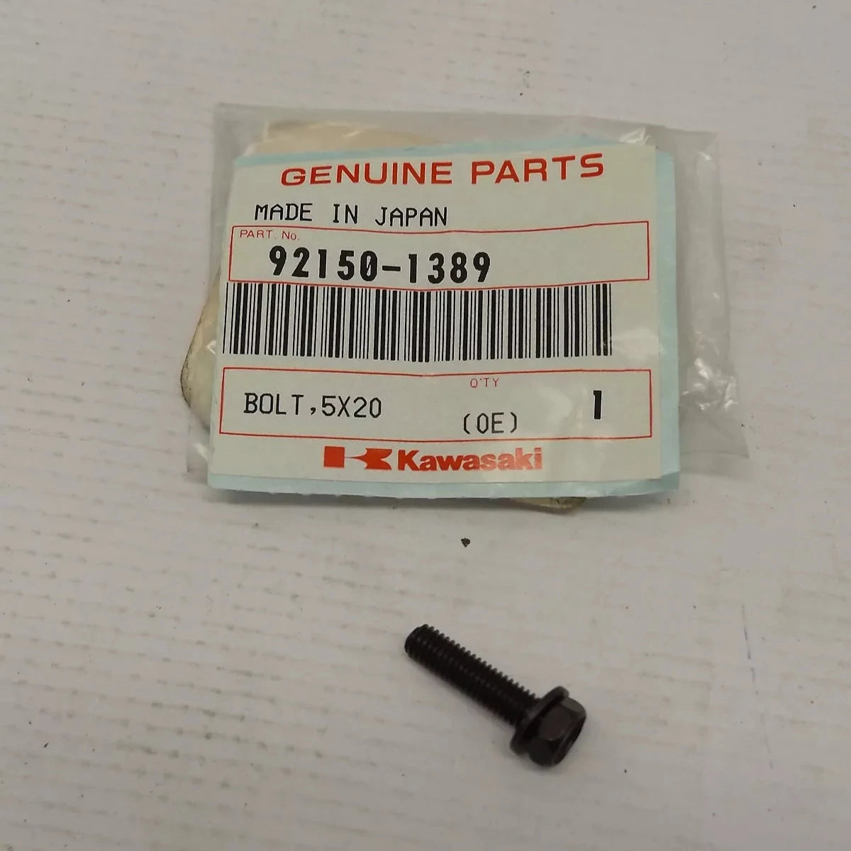 KAWASAKI KX 125 250 500 KLX650  5X20 MM BOLT  92150-1389