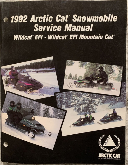 ARCTIC CAT 1992 SNOWMOBILE Wildcat EFI Mountain Cat  Service Manual  2254-736  #B50