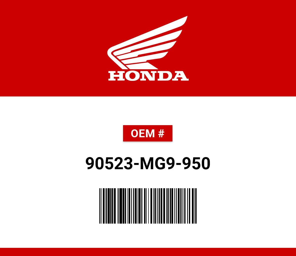 HONDA  COWL SETTING  COLLAR  90523-MG9-950