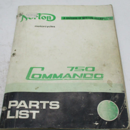 NORTON 750 COMANDO PARTS LIST / CATALG