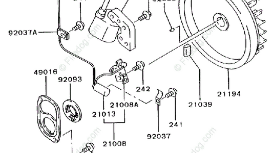 KAWASAKI FA130D  Contact Breaker & Condenser  21008-2105
