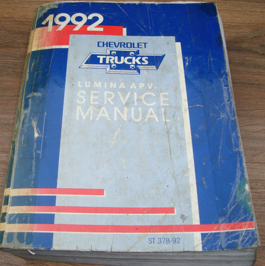 1992 CHEVROLET Trucks LUMINA APV Service Manual  ST 378-92  #B11