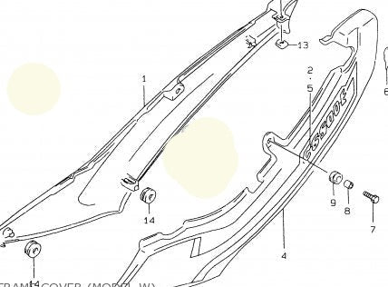 SUZUK GS500 F EW LEFT HAND FRAME COVER TAPE 68145-01D20-J6C