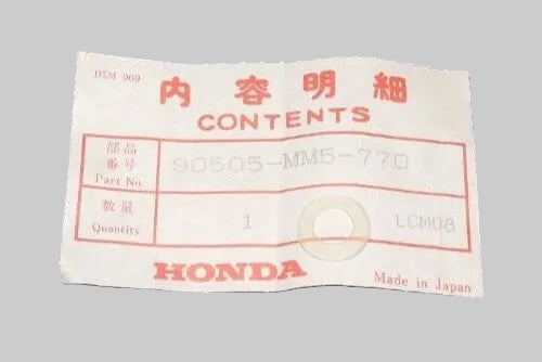 HONDA  SPECIAL  WASHER  90505-MM5-770.