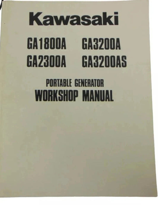 KAWASAKI GA1800 GA2300 GA3200 GA320/0AS GENERATOR Service Manual 99924-2008-03