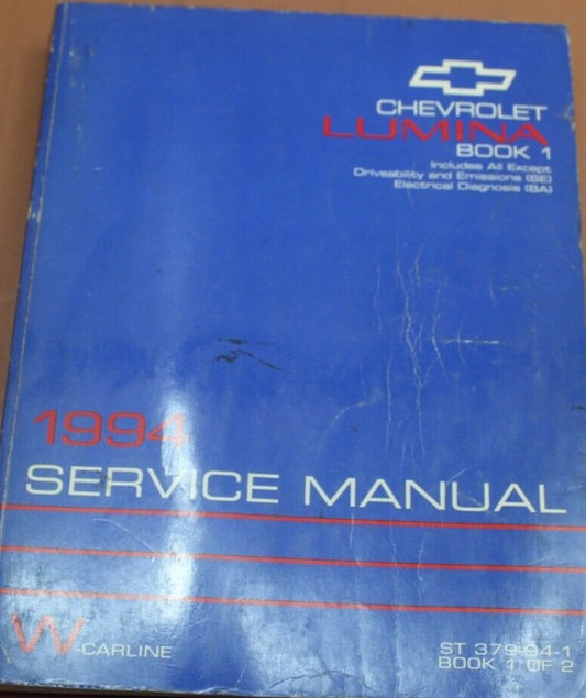 1994 CHEVROLET CORSICA BERETTA Service Manual Book 1  ST 374-94-1  #B12
