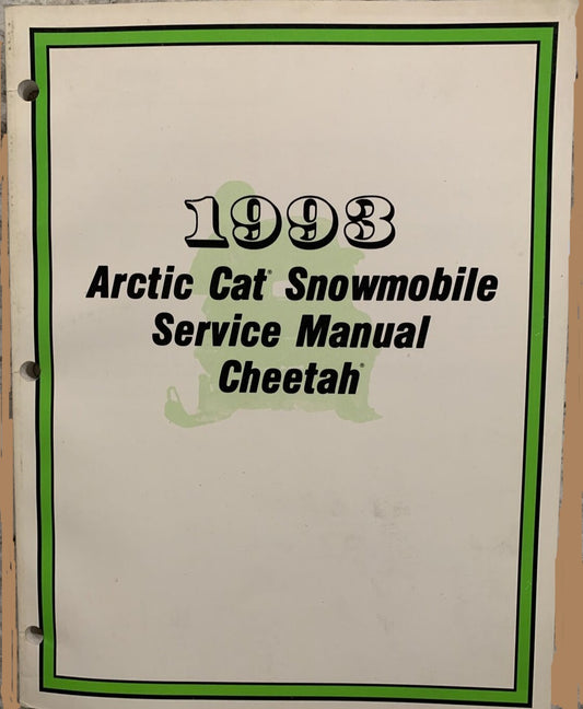 ARCTIC CAT 1993 SNOWMOBILE Cheetah Service Manual 2254-829  #B63